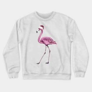 Flamingo Christmas Bird Design Crewneck Sweatshirt